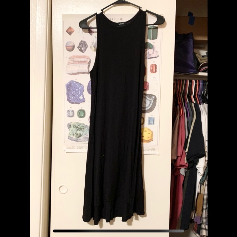 Basic long black dress